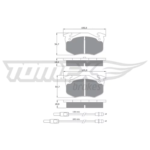Sada brzdových platničiek kotúčovej brzdy TOMEX Brakes TX 10-511