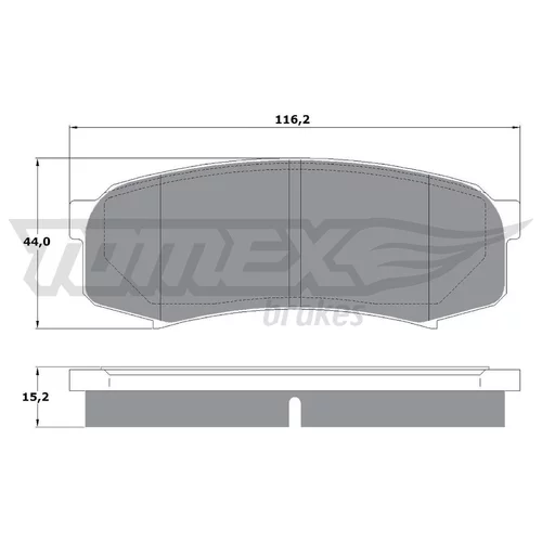 Sada brzdových platničiek kotúčovej brzdy TOMEX Brakes TX 13-83