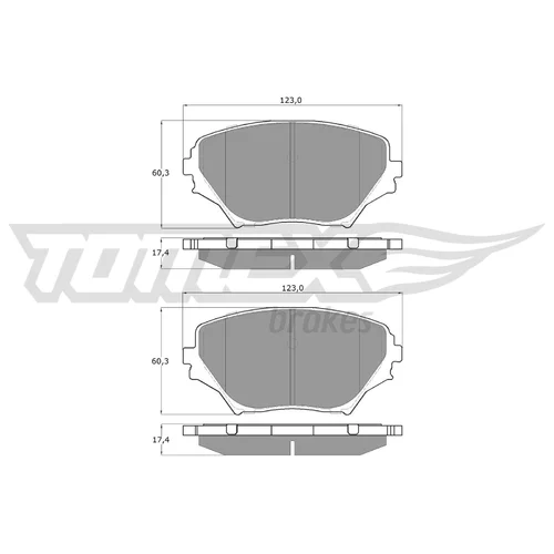 Sada brzdových platničiek kotúčovej brzdy TOMEX Brakes TX 13-85