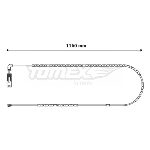 Výstražný kontakt opotrebenia brzdového obloženia TOMEX Brakes TX 31-13
