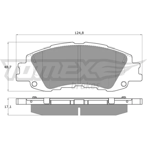 Sada brzdových platničiek kotúčovej brzdy TOMEX Brakes TX 61-21
