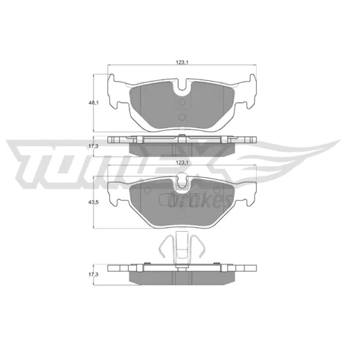 Sada brzdových platničiek kotúčovej brzdy TOMEX Brakes TX 14-36