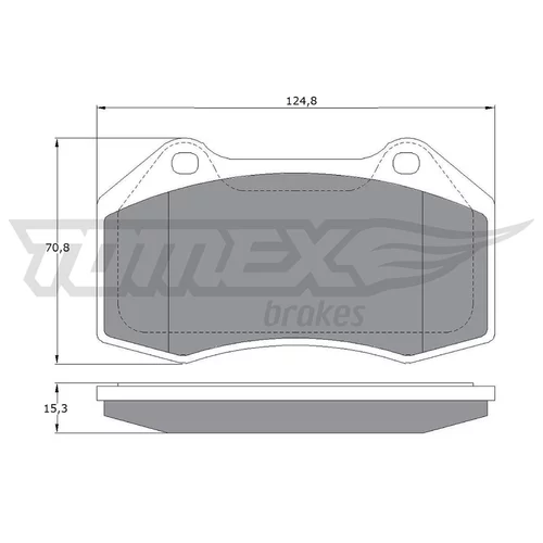Sada brzdových platničiek kotúčovej brzdy TOMEX Brakes TX 16-732