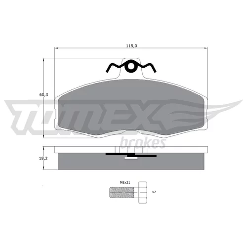 Sada brzdových platničiek kotúčovej brzdy TOMEX Brakes TX 10-27