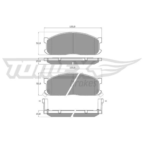 Sada brzdových platničiek kotúčovej brzdy TOMEX Brakes TX 11-17