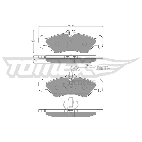 Sada brzdových platničiek kotúčovej brzdy TOMEX Brakes TX 11-501
