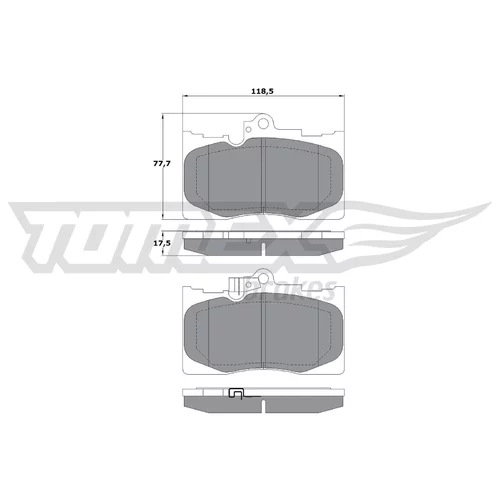 Sada brzdových platničiek kotúčovej brzdy TOMEX Brakes TX 17-60