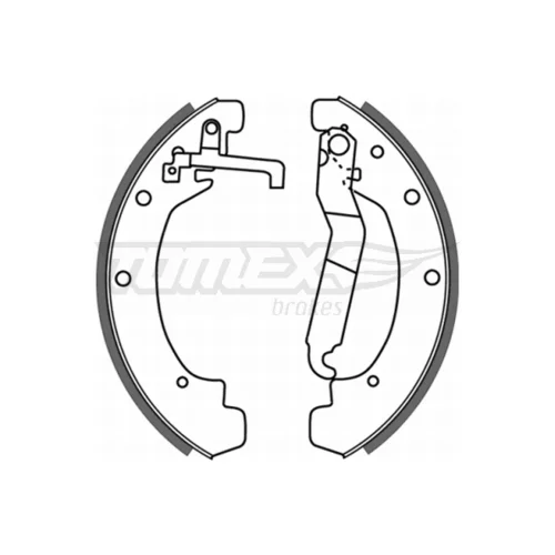 Sada brzdových čeľustí TOMEX Brakes TX 21-12