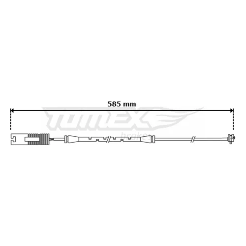 Výstražný kontakt opotrebenia brzdového obloženia TOMEX Brakes TX 30-88