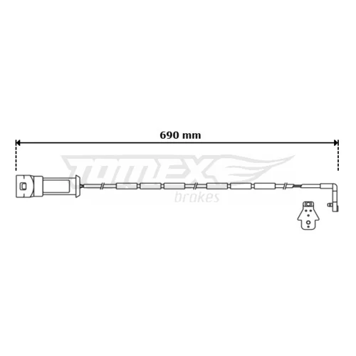 Výstražný kontakt opotrebenia brzdového obloženia TOMEX Brakes TX 30-91