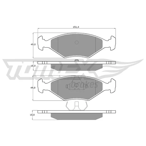 Sada brzdových platničiek kotúčovej brzdy TOMEX Brakes TX 10-79