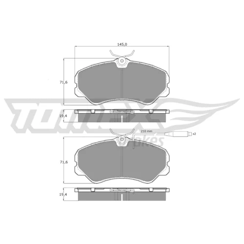 Sada brzdových platničiek kotúčovej brzdy TOMEX Brakes TX 11-24