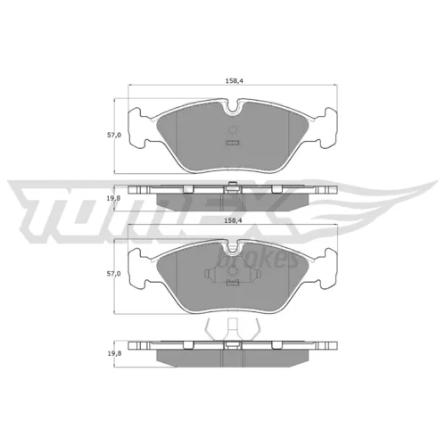 Sada brzdových platničiek kotúčovej brzdy TOMEX Brakes TX 11-29