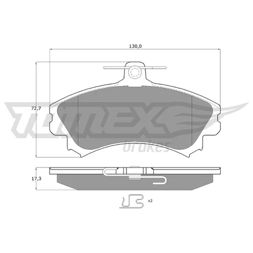 Sada brzdových platničiek kotúčovej brzdy TOMEX Brakes TX 11-521