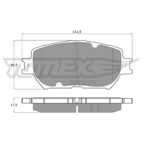 Sada brzdových platničiek kotúčovej brzdy TOMEX Brakes TX 13-70
