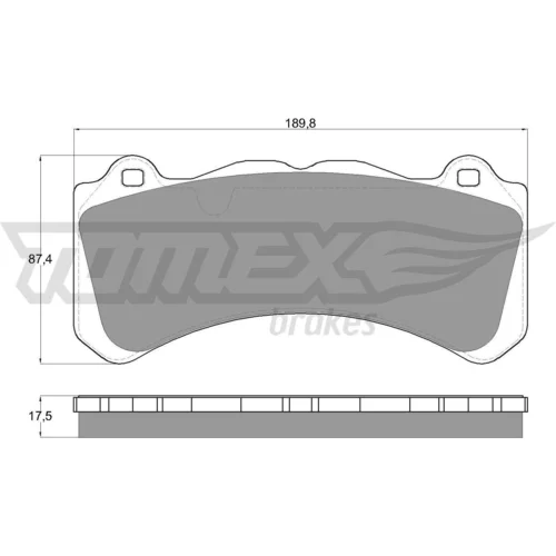 Sada brzdových platničiek kotúčovej brzdy TOMEX Brakes TX 60-95