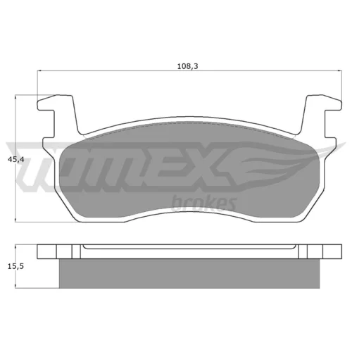 Sada brzdových platničiek kotúčovej brzdy TX 10-87 (TOMEX Brakes)