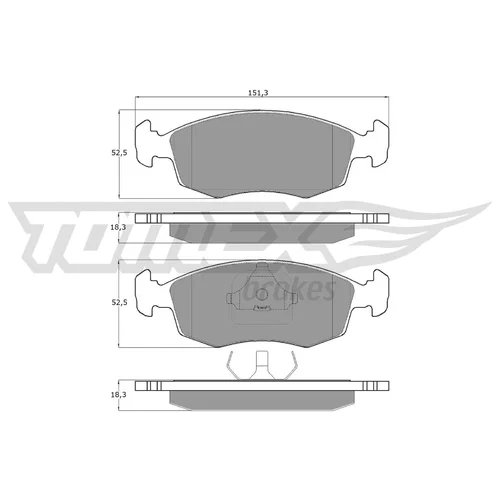 Sada brzdových platničiek kotúčovej brzdy TOMEX Brakes TX 11-85