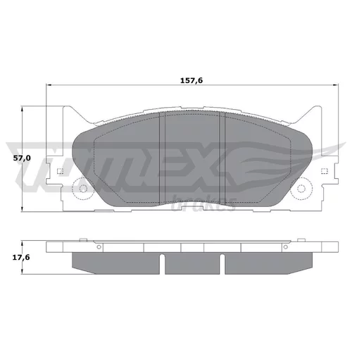 Sada brzdových platničiek kotúčovej brzdy TOMEX Brakes TX 17-59