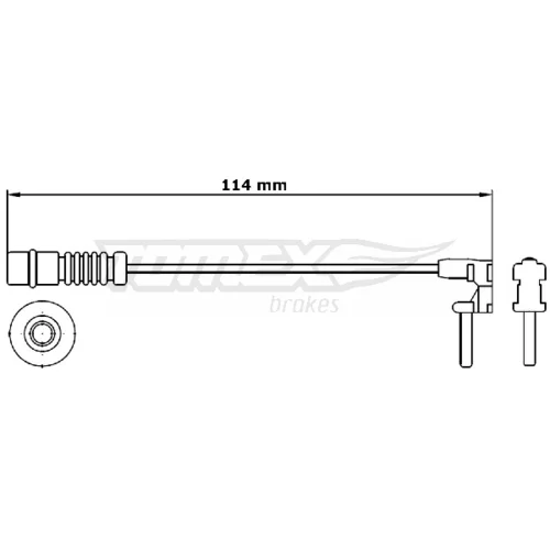 Výstražný kontakt opotrebenia brzdového obloženia TX 30-69 (TOMEX Brakes)
