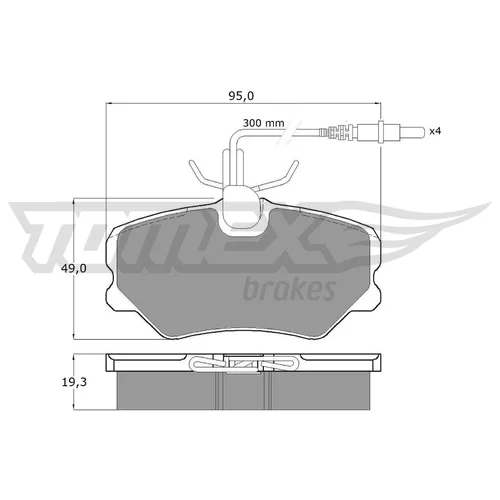 Sada brzdových platničiek kotúčovej brzdy TX 10-441 (TOMEX Brakes)