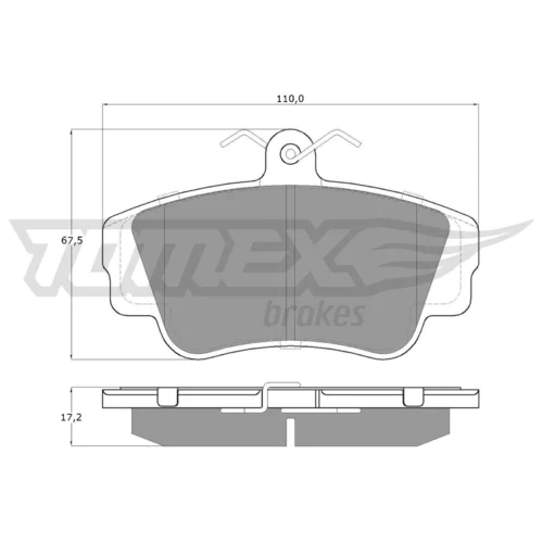 Sada brzdových platničiek kotúčovej brzdy TOMEX Brakes TX 13-99