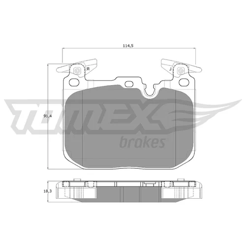 Sada brzdových platničiek kotúčovej brzdy TOMEX Brakes TX 18-48
