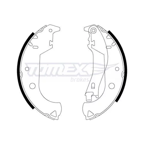 Sada brzdových čeľustí TOMEX Brakes TX 21-30