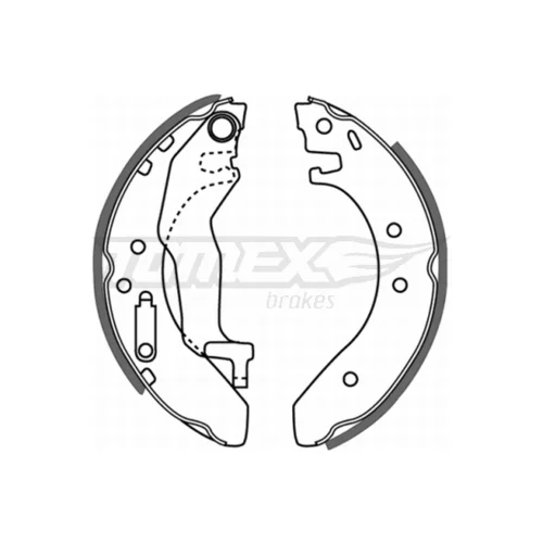 Sada brzdových čeľustí TOMEX Brakes TX 21-54