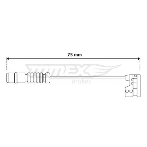 Výstražný kontakt opotrebenia brzdového obloženia TOMEX Brakes TX 30-92
