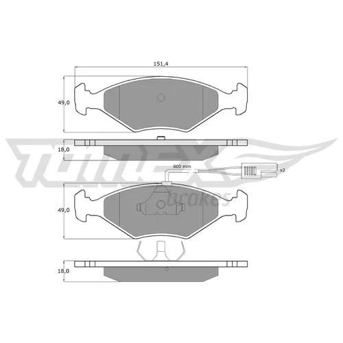 Sada brzdových platničiek kotúčovej brzdy TOMEX Brakes TX 10-792