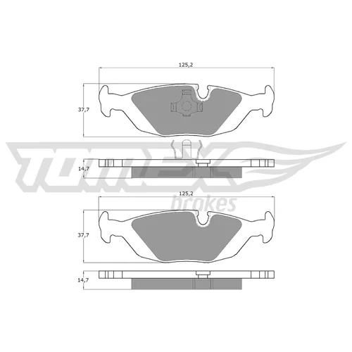 Sada brzdových platničiek kotúčovej brzdy TOMEX Brakes TX 11-302