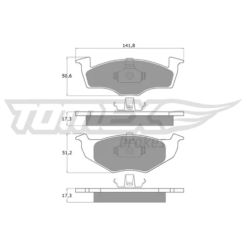 Sada brzdových platničiek kotúčovej brzdy TOMEX Brakes TX 10-85