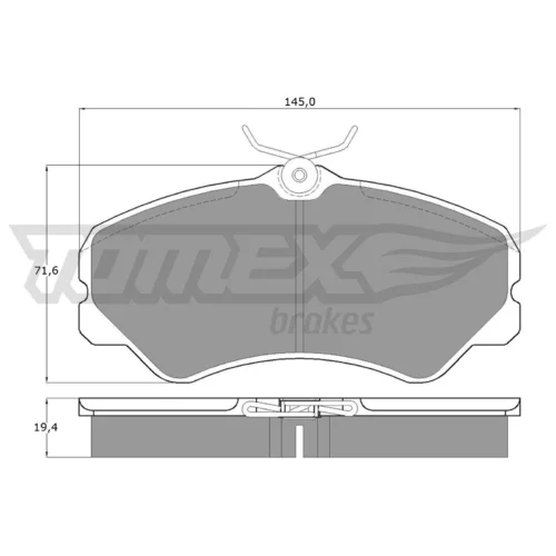 Sada brzdových platničiek kotúčovej brzdy TOMEX Brakes TX 11-31