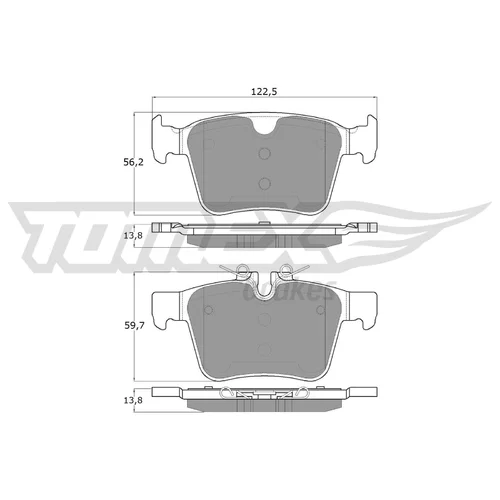 Sada brzdových platničiek kotúčovej brzdy TOMEX Brakes TX 18-162