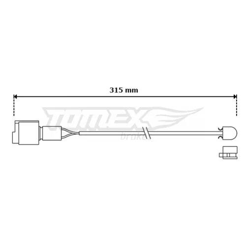 Výstražný kontakt opotrebenia brzdového obloženia TOMEX Brakes TX 30-87