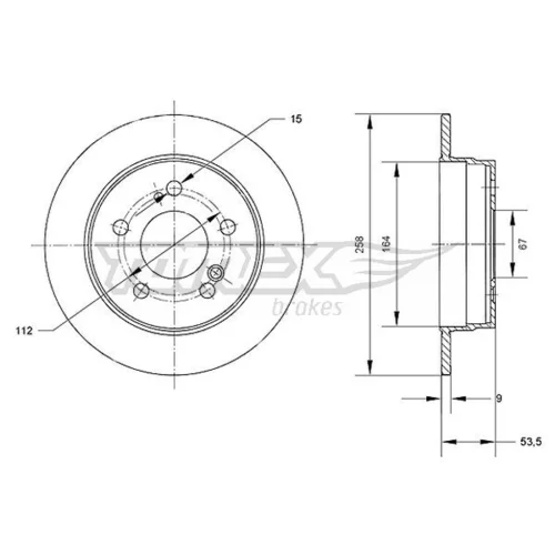 Brzdový kotúč TOMEX Brakes TX 71-01