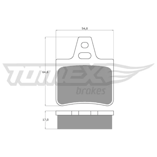 Sada brzdových platničiek kotúčovej brzdy TOMEX Brakes TX 12-07