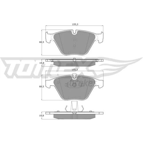 Sada brzdových platničiek kotúčovej brzdy TOMEX Brakes TX 13-252