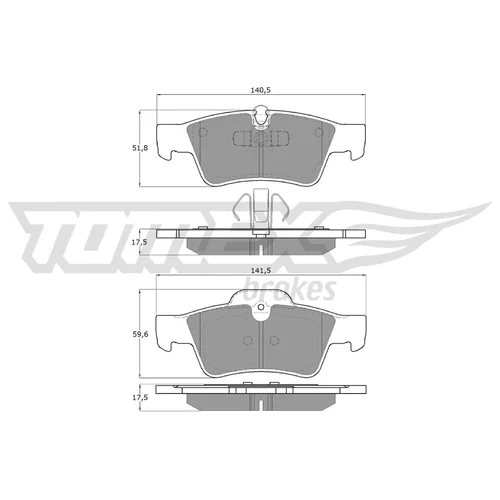 Sada brzdových platničiek kotúčovej brzdy TOMEX Brakes TX 14-58