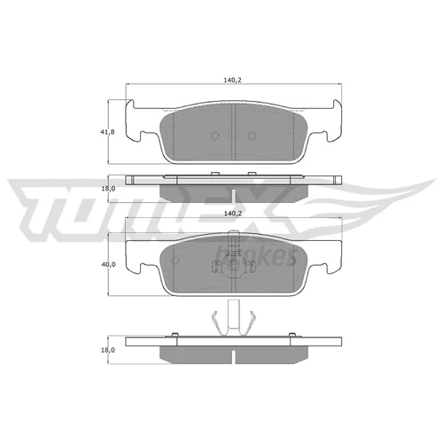 Sada brzdových platničiek kotúčovej brzdy TOMEX Brakes TX 16-941