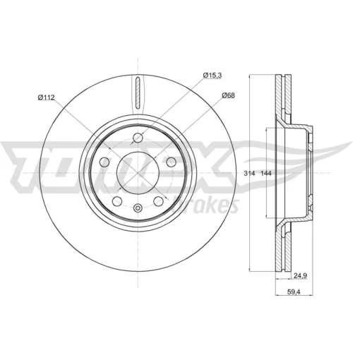 Brzdový kotúč TOMEX Brakes TX 74-21