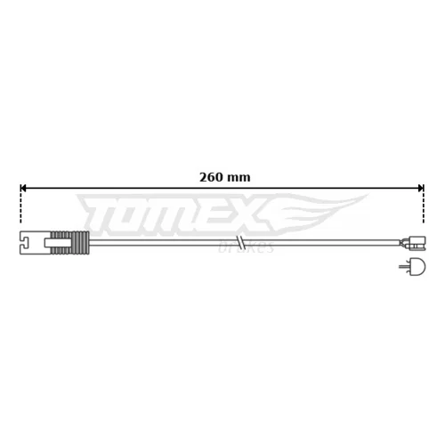 Výstražný kontakt opotrebenia brzdového obloženia TOMEX Brakes TX 30-99