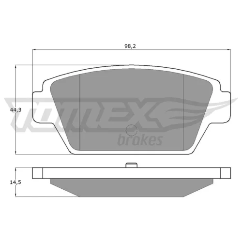 Sada brzdových platničiek kotúčovej brzdy TOMEX Brakes TX 11-54