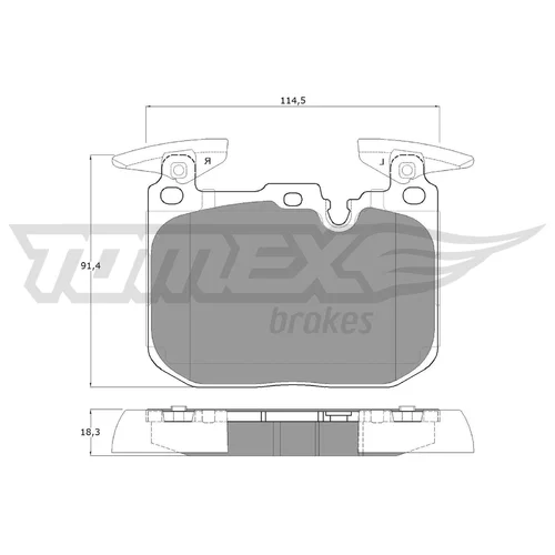 Sada brzdových platničiek kotúčovej brzdy TOMEX Brakes TX 18-49