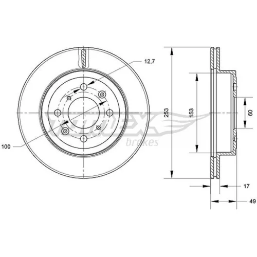 Brzdový kotúč TOMEX Brakes TX 70-84