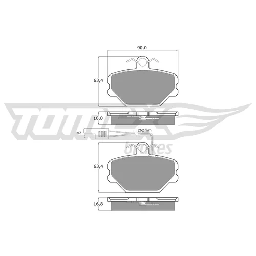 Sada brzdových platničiek kotúčovej brzdy TOMEX Brakes TX 10-391
