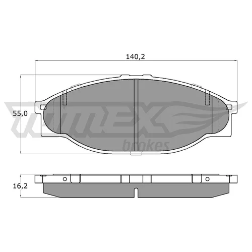 Sada brzdových platničiek kotúčovej brzdy TOMEX Brakes TX 13-80