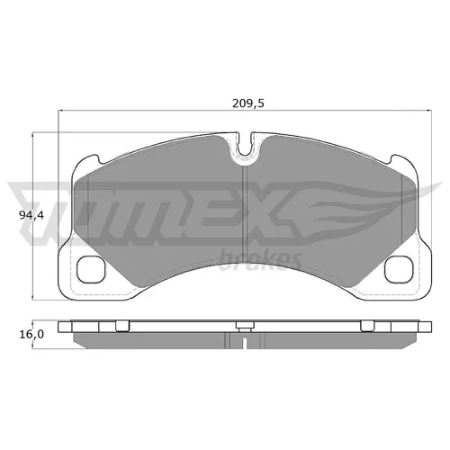 Sada brzdových platničiek kotúčovej brzdy TOMEX Brakes TX 16-71