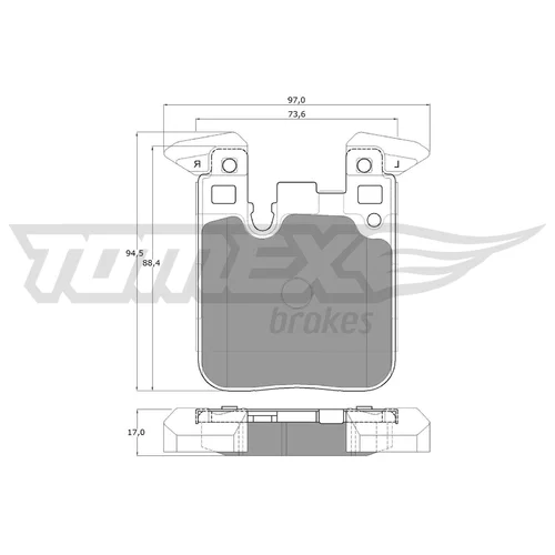 Sada brzdových platničiek kotúčovej brzdy TOMEX Brakes TX 18-47